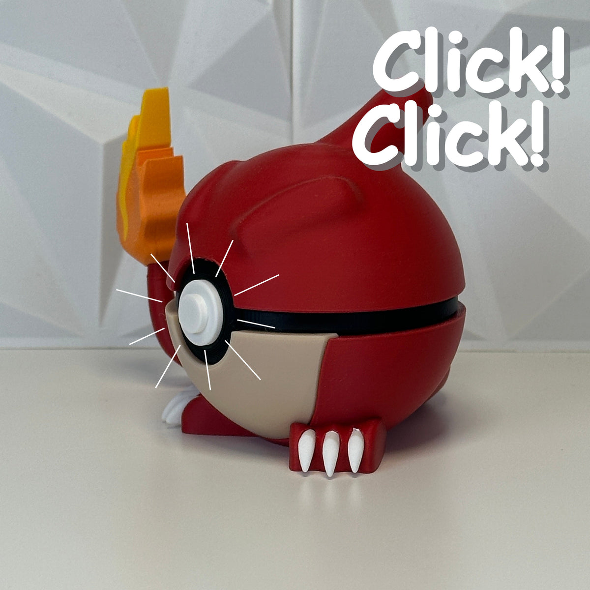 #005 Edición Llama Escarlata - Fan Art Premium Impreso en 3D — Clicker version