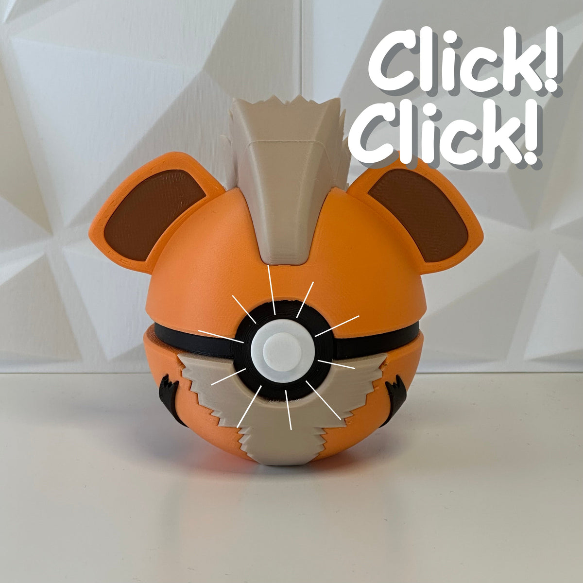 #058 Edición Guardián Llameante - Fan Art Premium Impreso en 3D — Clicker version