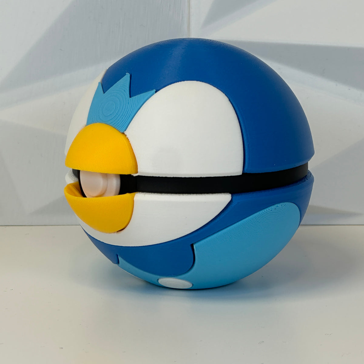 Esfera de colección Centinela del Hielo impresa en 3D, coleccionable #393 con base magnética - vista frontal