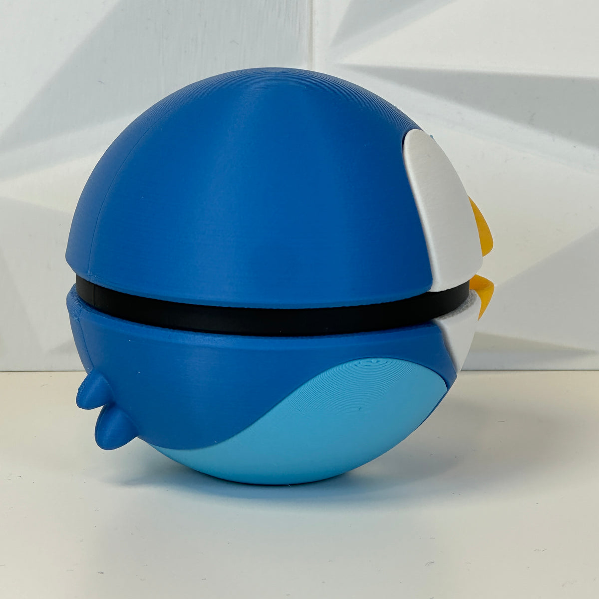Esfera de colección Centinela del Hielo para setup gamer, impresa en 3D - detalle del acabado