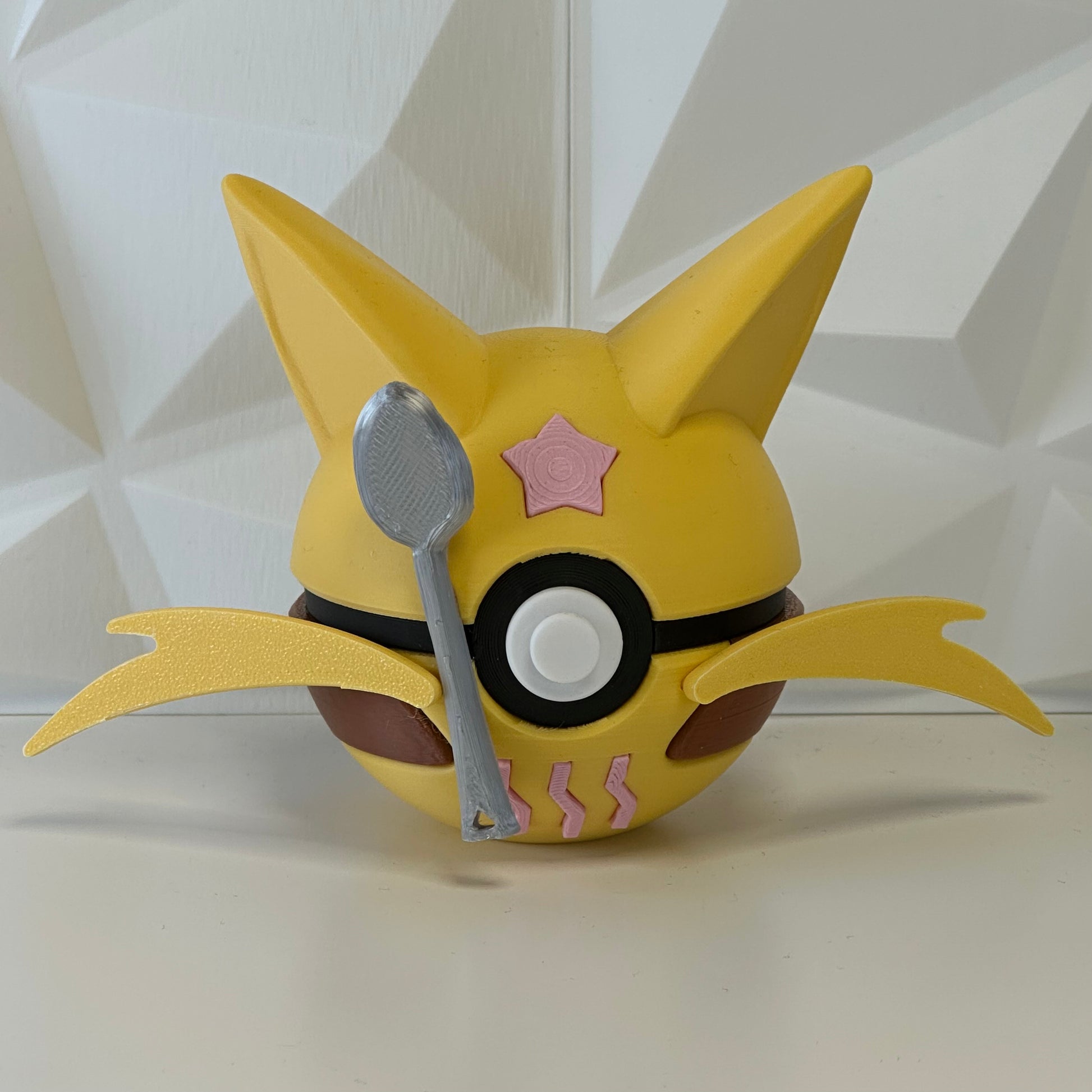 Pokéball edición Kadabra vista frontal en PLA Premium