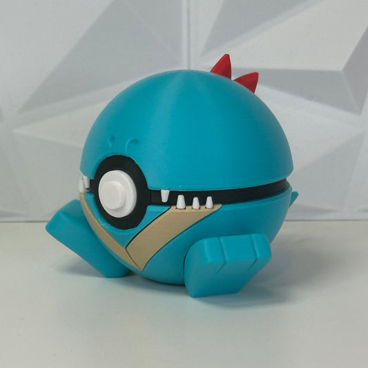 Esfera de colección Cocodrilo Salvaje impresa en 3D, coleccionable #158 con base magnética - vista frontal