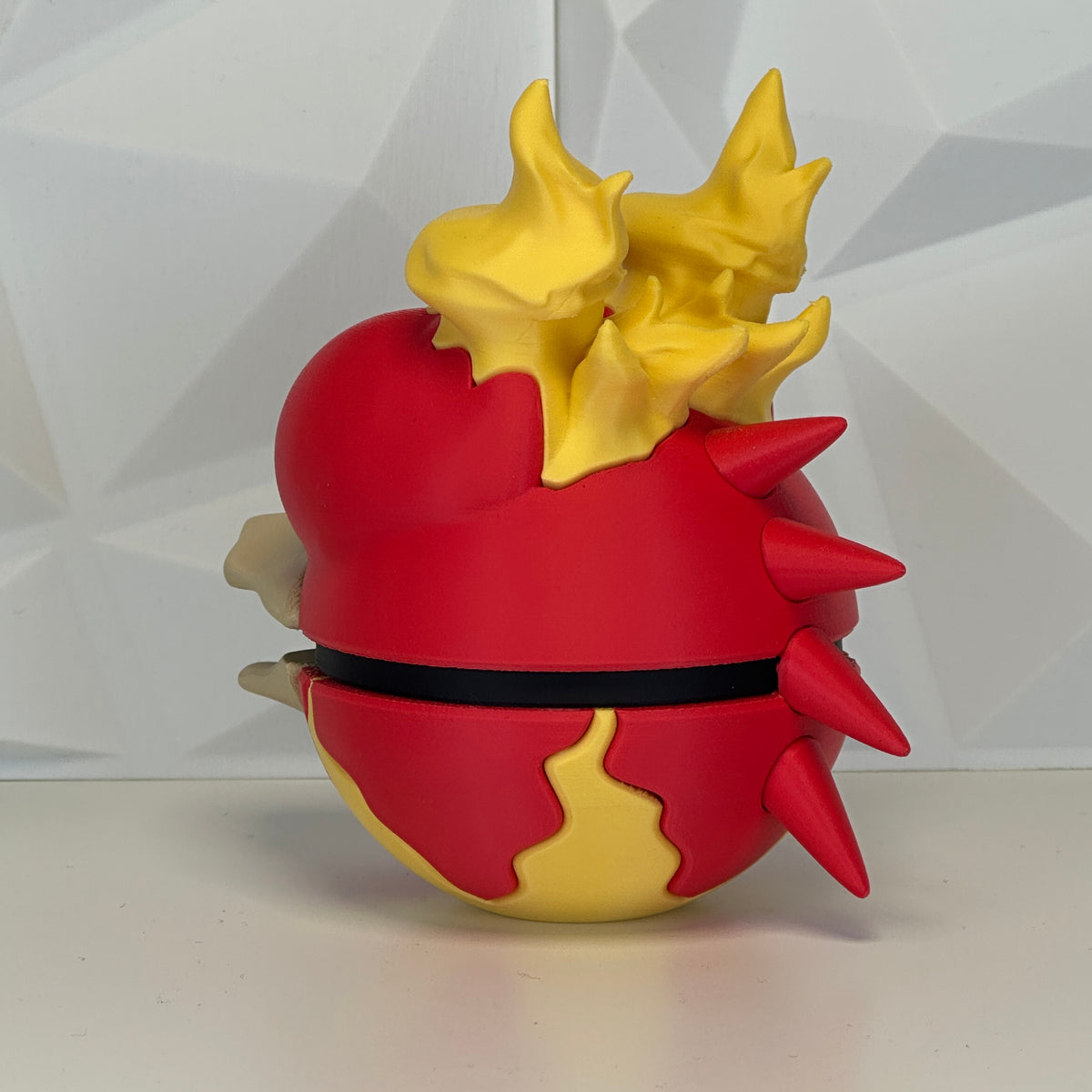 Figura decorativa Magmar, esfera de colección 3D estilo gamer - detalle trasero