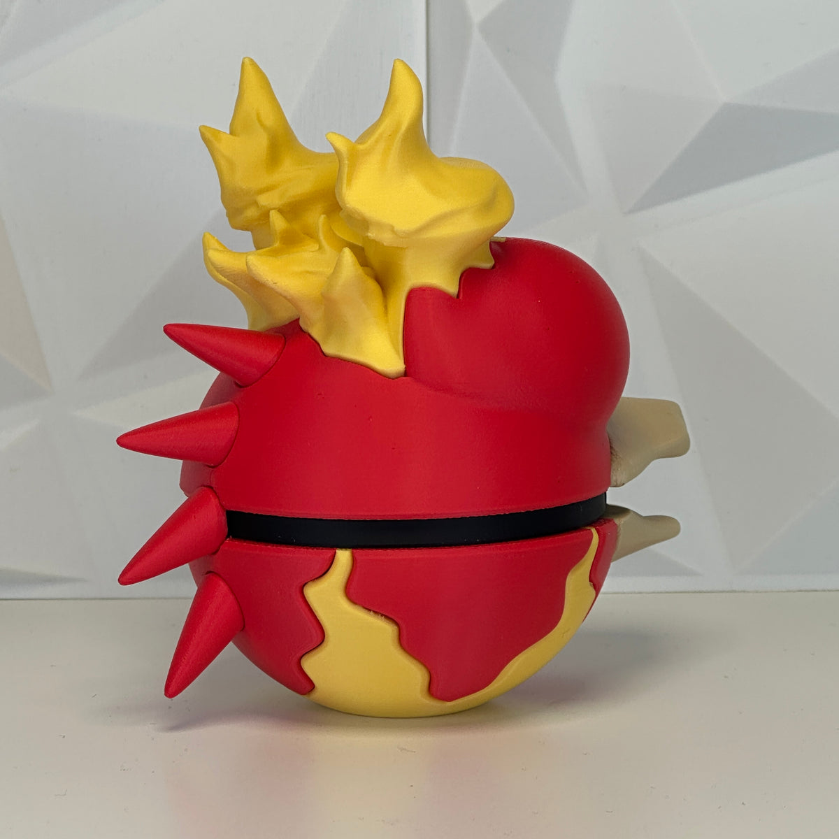 Esfera de colección Magmar para setup gamer, impresa en 3D - vista frontal